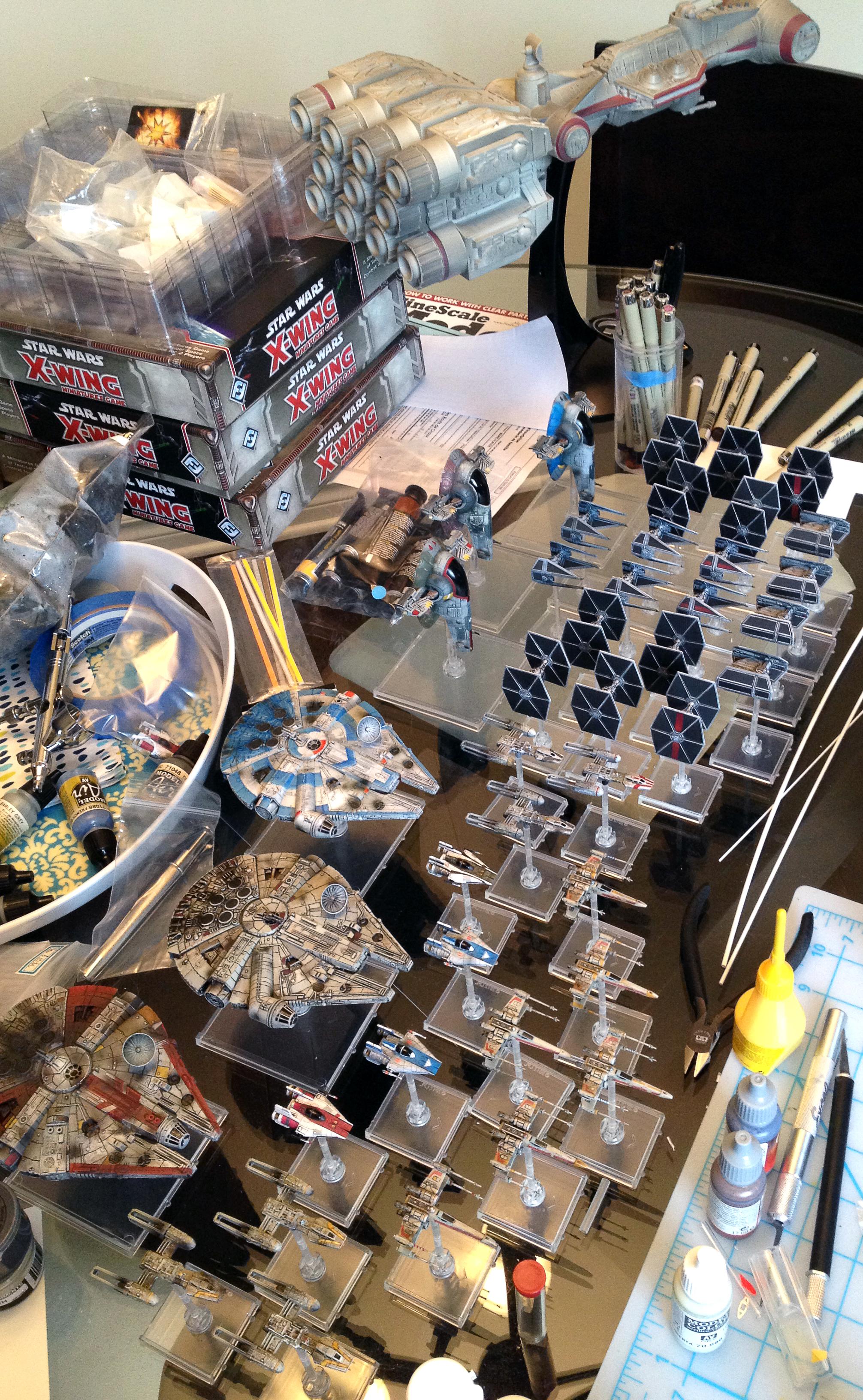 Custom, Fantasy Flight, Miniatures Game, XWing The collection so far